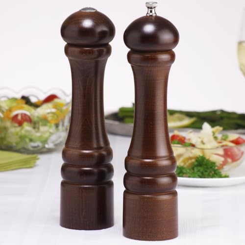 10 Imperial Pepper Mill and Salt Shaker Set - Walnut - Made in USA