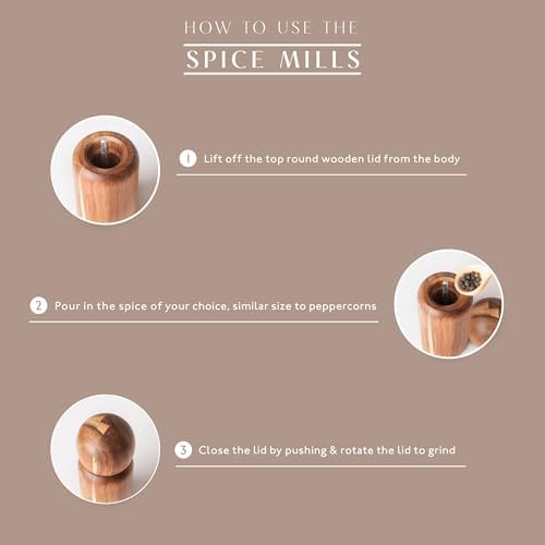 Manual Salt and Pepper Grinder Set