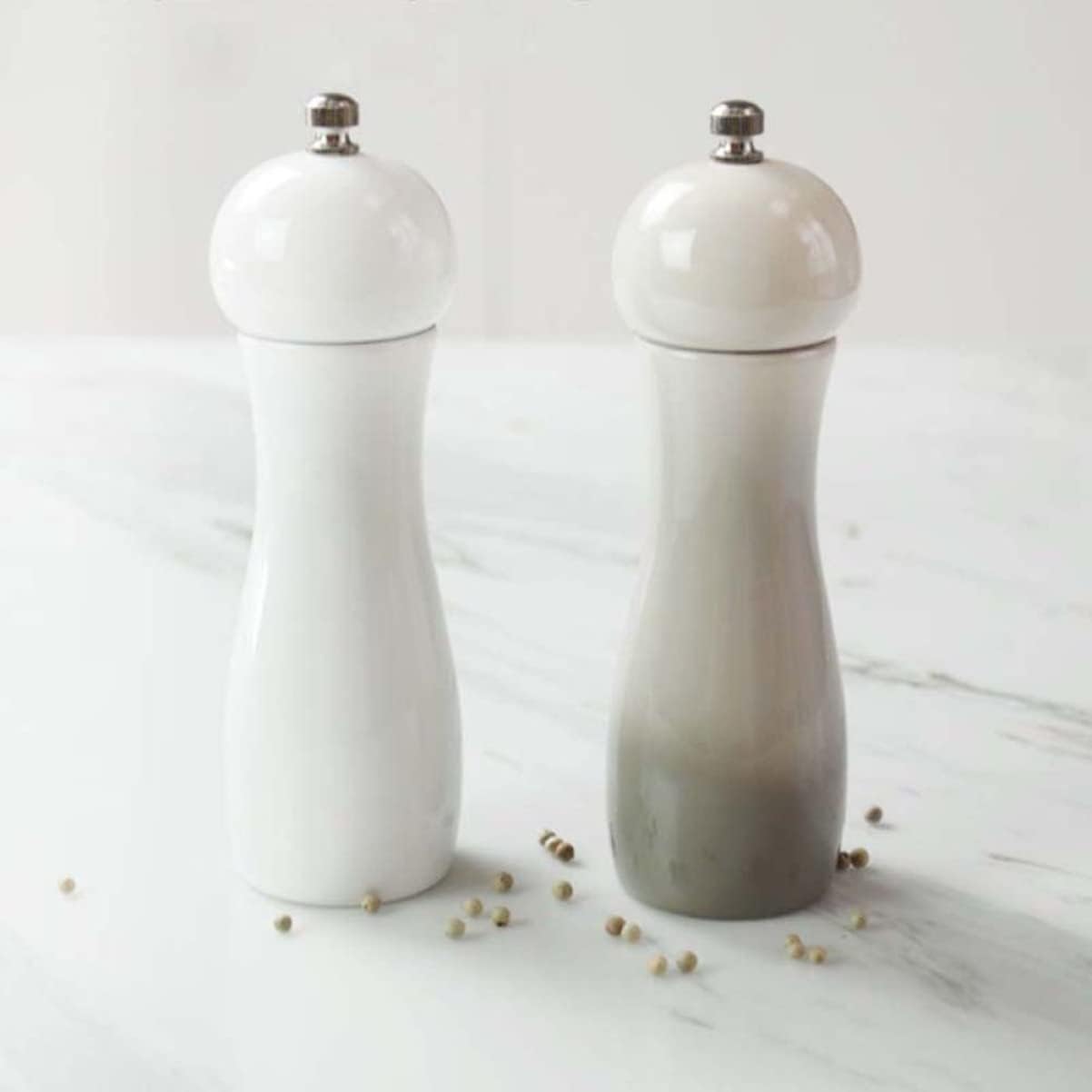 IMIKEYA 6 Inch Ceramic Pepper Mill Set