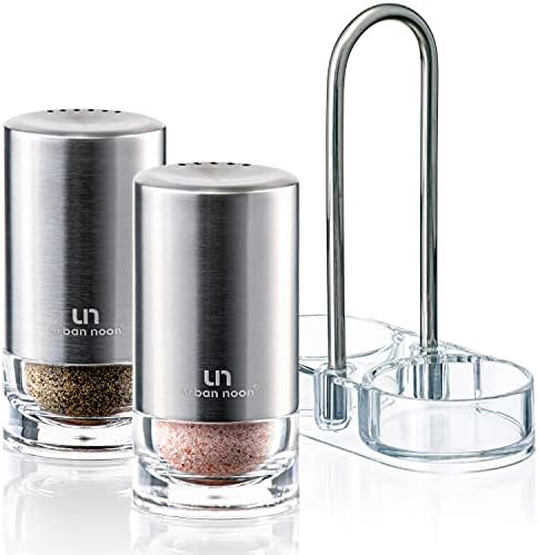 Urban Noon Salt Pepper Shakers Set with Holder