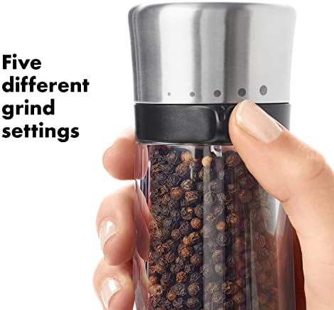 OXO Good Grips Sleek Adjustable Salt and Pepper Mill Set