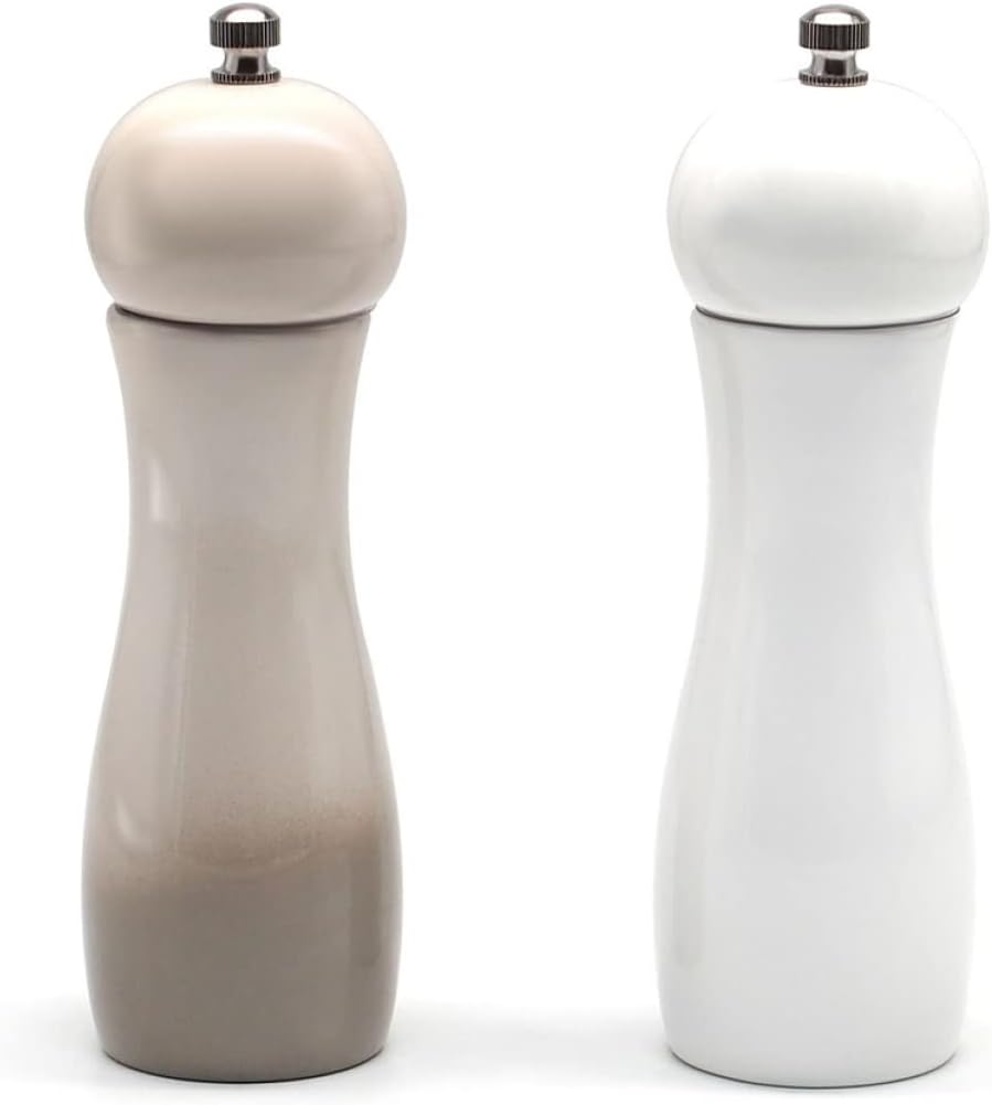 IMIKEYA 6 Inch Ceramic Pepper Mill Set
