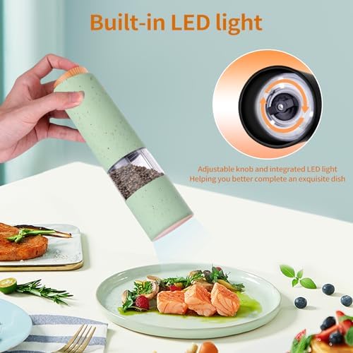 Compact Elegant Salt Pepper Grinder Set 2