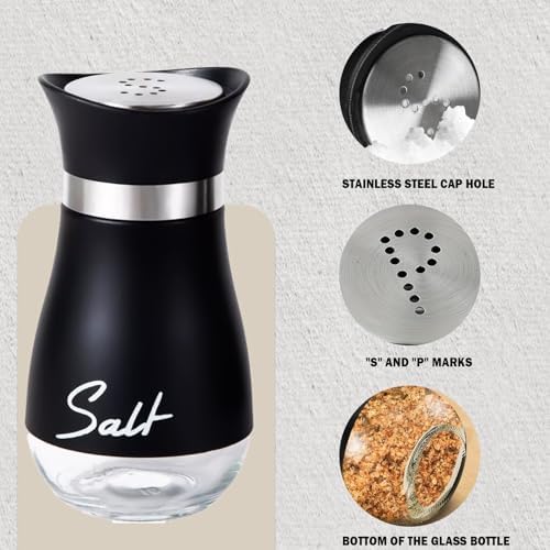 EOREA Black White Salt Pepper Shakers Set
