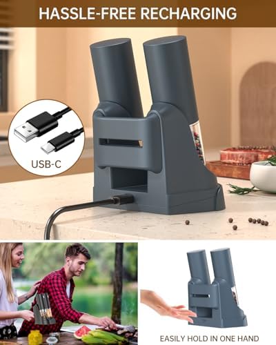 CIRCLE JOY Electric Salt Pepper Grinder Set