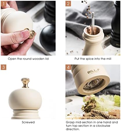 Retro Salt and Pepper Mill Set Luxury Design for Home Use
