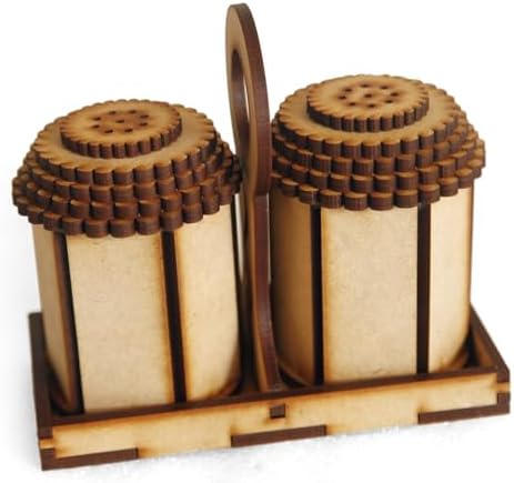 HERCOOR Durable Adjustable Salt and Pepper Mill Set