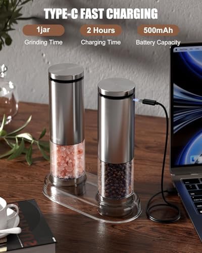 Easy Electric Salt Pepper Grinder Set