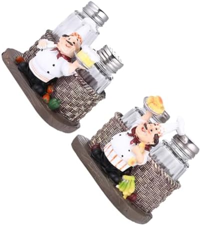 Alipis Salt and Pepper Shaker Set with Chef Statue