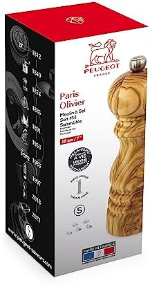 Premium Olive Wood Salt Mill Eco-Friendly French-Designed