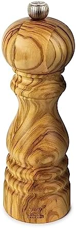 Premium Olive Wood Salt Mill Eco-Friendly French-Designed