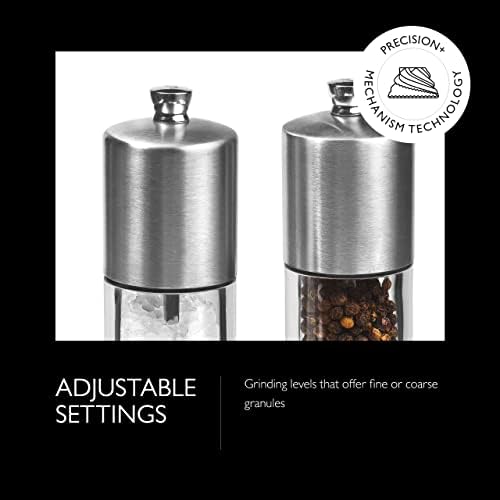 Cole Mason Everyday Salt Pepper Mill Gift Set Refillable Adjustable Salt Pepper Grinders