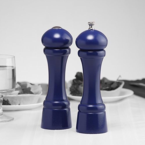 8-Inch Windsor Pepper Mill and Salt Shaker Set Cobalt Blue
