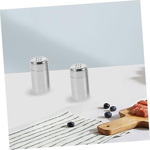 Cabilock 4-Piece Mini Stainless Steel Salt and Pepper Shakers Set
