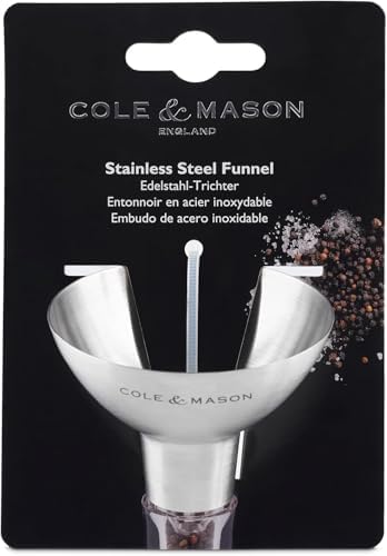 Cole Mason Stainless Steel Salt and Pepper FunnelW