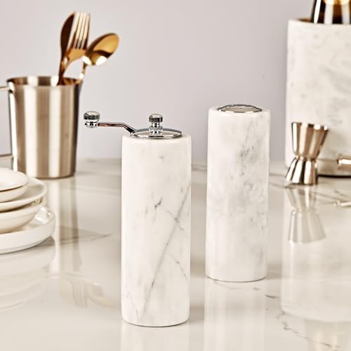 White Marble Salt Shaker - Multi-Purpose Kitchen Dispenser