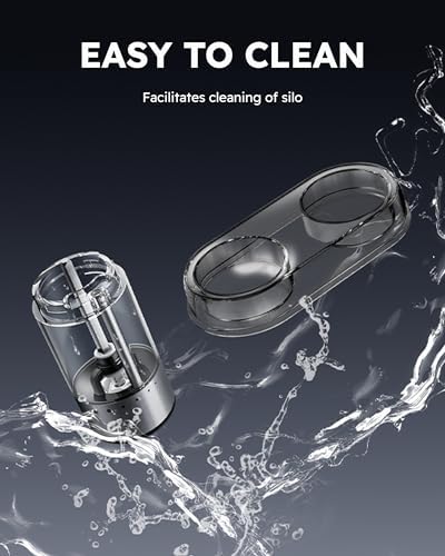 Washable Electric Salt Pepper Grinder Set with LED Stainless Steel Automatic grind