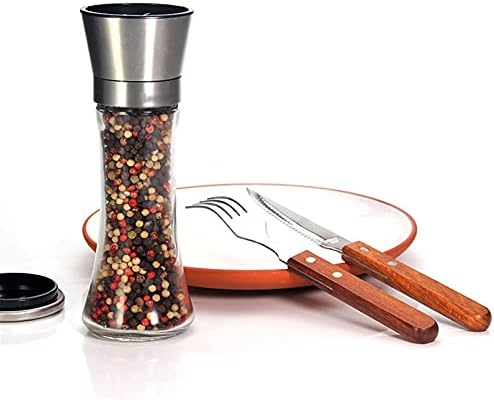 2-Piece Stainless Steel Salt Pepper Shakers Adjustable Pink