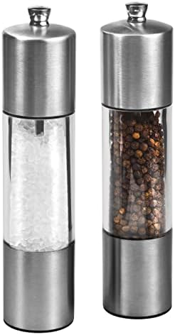 Cole Mason Everyday Salt Pepper Mill Gift Set Refillable Adjustable Salt Pepper Grinders
