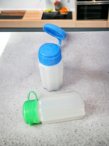Camping Salt Pepper Shakers Set - Durable Mini with Flip Lids