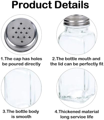 Voittozege 30-Piece Glass Salt Pepper Shaker Set