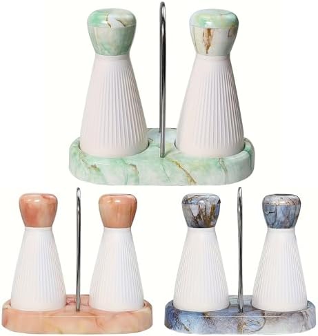 Adjustable Salt Pepper Mill Set Refillable with Wooden Tray