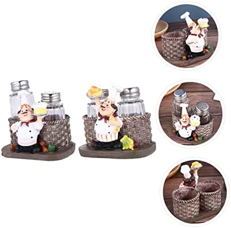 LABRIMP Resin Chef Salt Pepper Shaker Set