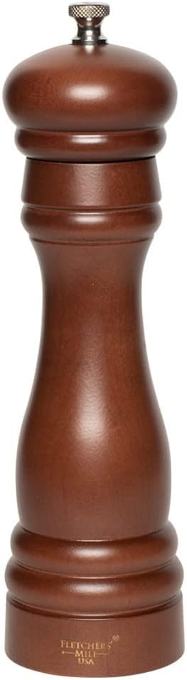 Fletchers Mill pepper grinder 8-inch Walnut Stain Stainless Steellifetime warranty