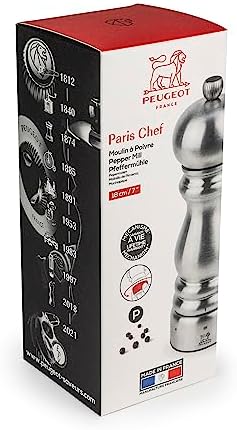 Peugeot Paris Chef uSelect Manual Pepper Mill Stainless Steel