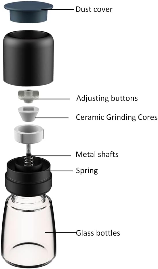 Premium Glass Salt Pepper Grinder