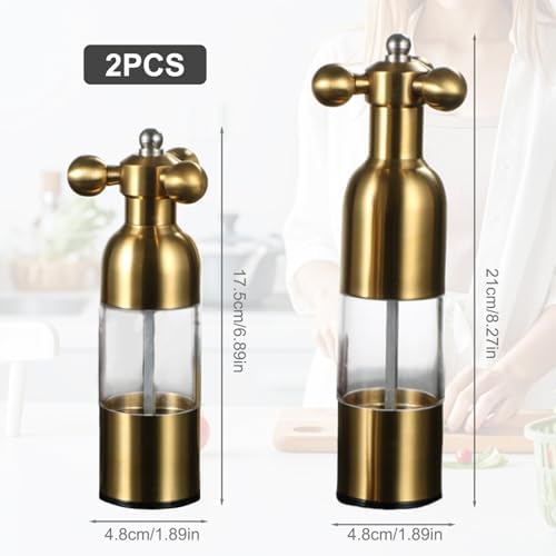 Adjustable Salt Pepper Grinders Elegant Practical for Home Chefs
