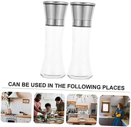Easy Pepper grinder for Home 2PCS Refillable Salt Pepper Set