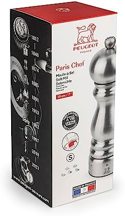 Peugeot Paris Chef uSelect Salt Mill stainless steel precise grind elegant design