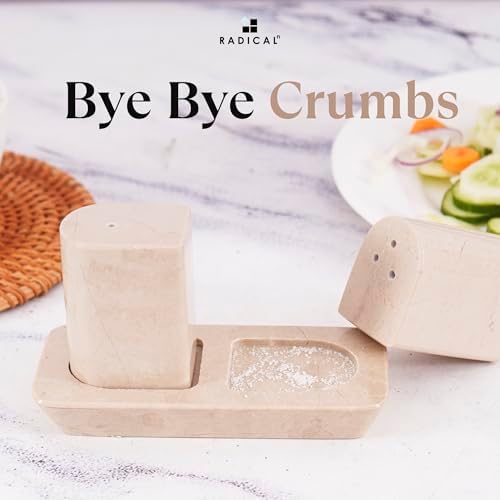 Radicaln Marble Salt Pepper Set With Tray