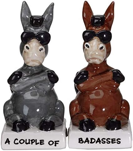 Cupids Choice Elegant Ceramic Salt Pepper Shakers Set