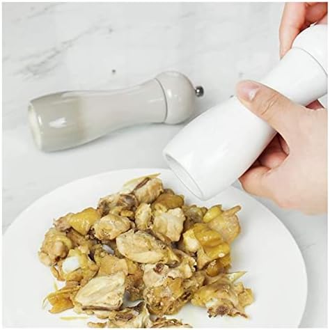 Adjustable Ceramic Salt Pepper Mill Set Double-Ended Refillable