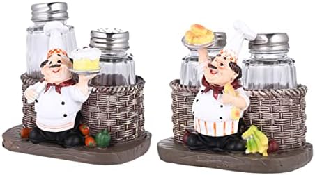 LABRIMP Resin Chef Salt Pepper Shaker Set