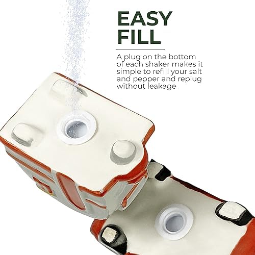 Rivers Edge Salt and Pepper Shaker Set Unique Kitchen Accent Perfect Gift