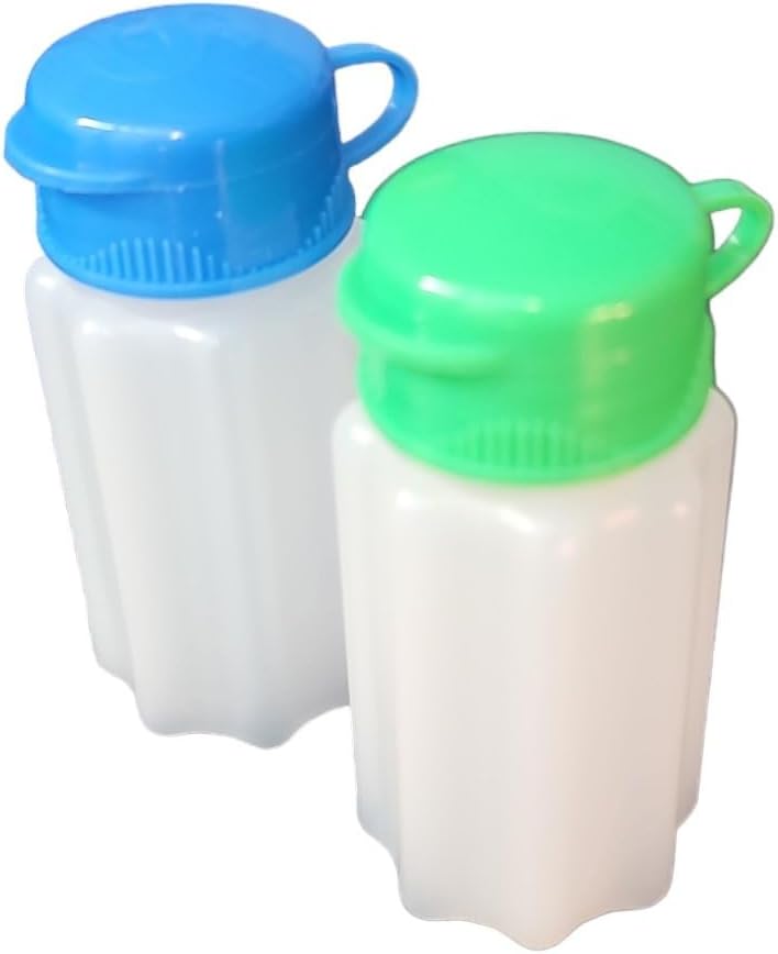 Camping Salt Pepper Shakers Set - Durable Mini with Flip Lids