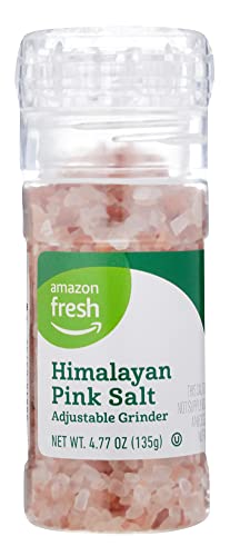 Amazon Fresh Pink Himalayan Salt Grinder Hand-Poured 477 Oz