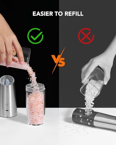 FORLIM Electric Salt and Pepper Grinder Set 9oz