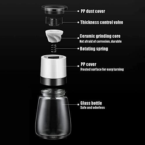 Elegant Pepper Shaker Set with Adjustable Capacity