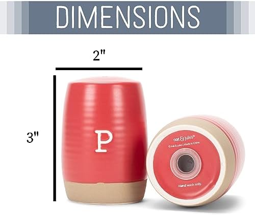 Stylish Red Ceramic Salt Pepper Shakers
