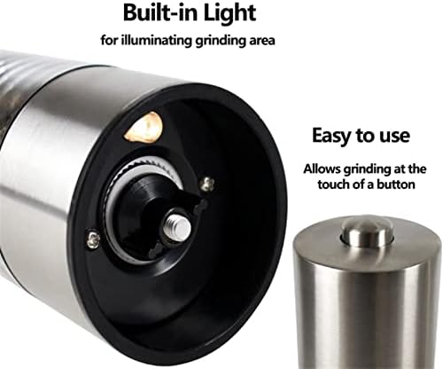 Stainless Steel Electric Salt Pepper Shaker Set