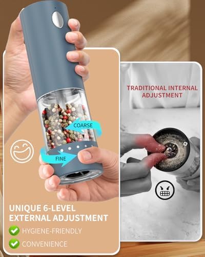 CIRCLE JOY Electric Salt Pepper Grinder Set