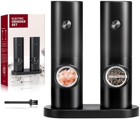 Electric Salt and Pepper Grinder Set 2 Pack