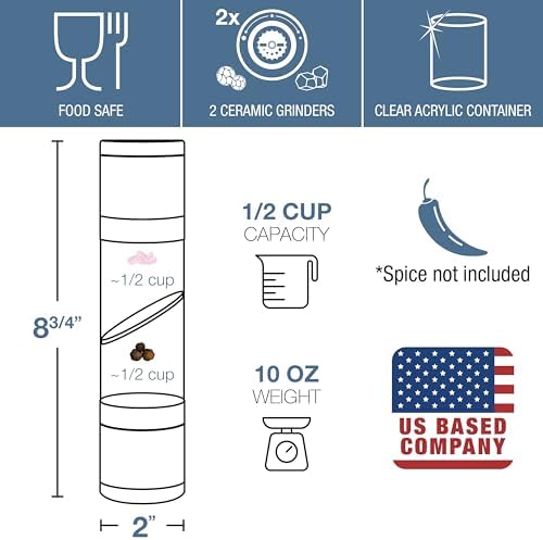 Epar 2-in-1 Salt Pepper Manual Mill Combo