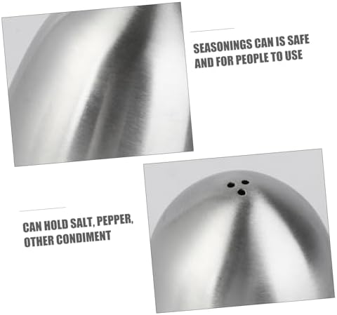 2-Piece Shape Salt Pepper Shakers Set Stainless Steel for Kitchen Uses
