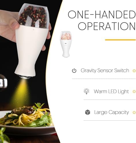 Gravity Electric Salt Pepper Grinder Set with LED Light 1