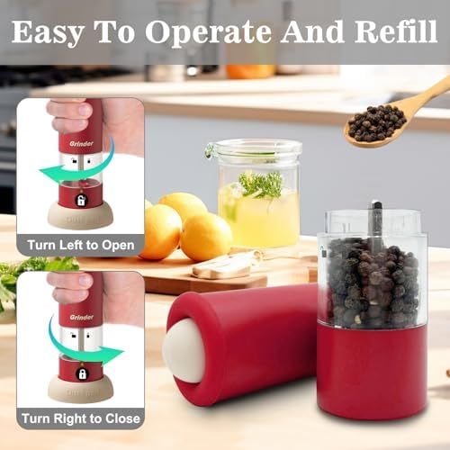 Premium Electric Salt and Pepper Grinder Set